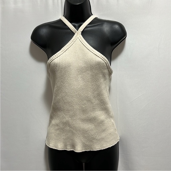 Anthropologie T.La Ribbed Halter Tank Asymmetrical Size Large - Picture 5 of 8